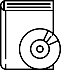 Book With Cd Silhouette Svg Vector, Free Vectors File